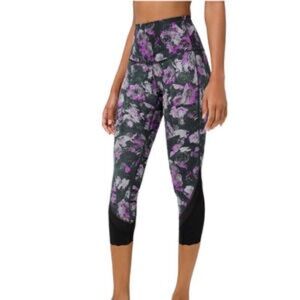 lululemon athletica Purple Floral Leggings
